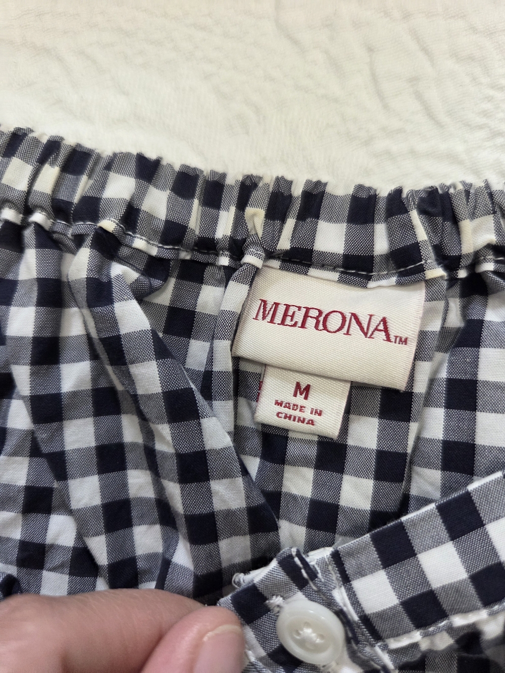 Merona Gingham Button-Front Top - Picture 2 of 6